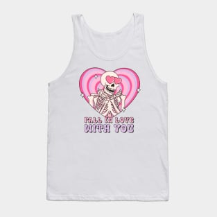 Fall In Love With You Skeleton Love Tank Top